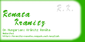 renata kranitz business card