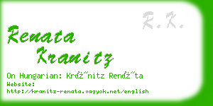 renata kranitz business card